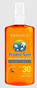 Krassa масло-активатор загара Tropic Sun SPF-30 150мл