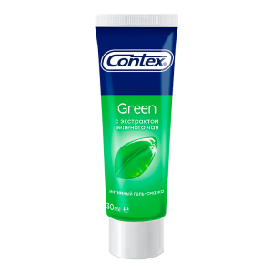 Интимный гель-смазка Contex Green с антибактериальным эффектом, 30 мл